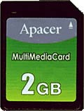 MultiMediaCard емкостью 2 ГБ от Apacer