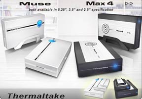 Muse&Max4. Две новых линейки HDD-контейнеров Thermaltake