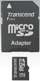 microSD и адаптер стандартного для SD размера