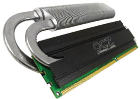 OCZ ReaperX. Две тепловых трубки для охлаждения памяти.