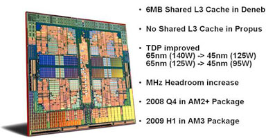 Неофициально о 45-нм четырёхъядерных процессорах AMD