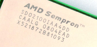 Сюрприз: двухъядерный AMD Sempron 2100+.