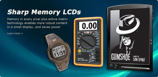 Sharp Memory LCD — рефлективные экраны с памятью