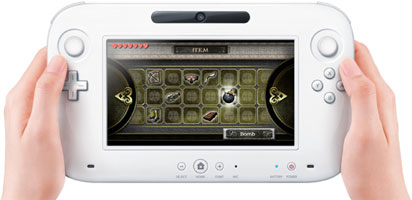 Штатный игровой контроллер новой приставки Nintendo Wii U