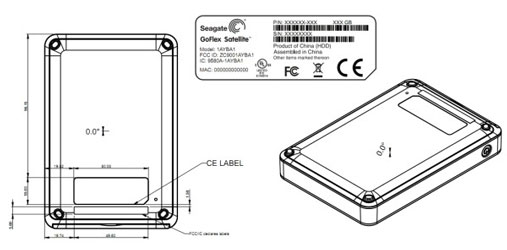 Схематичное изображение внешнего HDD Seagate GoFlex Satellite
