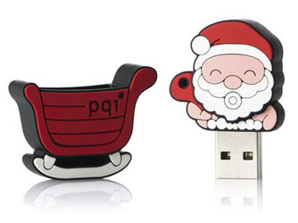 Флэшка PQI U827 Santa Claus