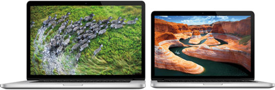 Apple MacBook Pro — первые ноутбуки с экранами повышенной плотности пикселей