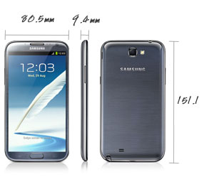 Смартфон Samsung Galaxy Note II с 5,5-дюймовым экраном
