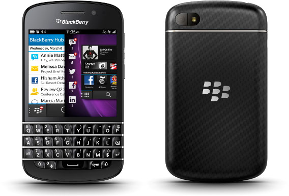 Смартфон BlackBerry Q10 с физической клавиатурой