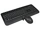 Комплект клавиатура + мышь Комплект клавиатура + мышь Microsoft "Wireless Desktop 2000" M7J-00012, беспров., черный. Вид спереди 1.