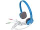 Гарнитура Logitech "H150 Stereo Headset", с регулятором громкости, бело-синий