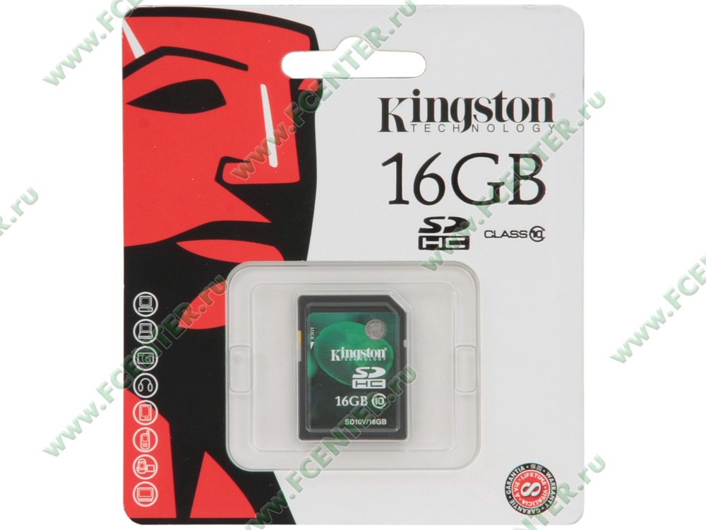 Карта памяти 16gb kingston sdhc 16gb