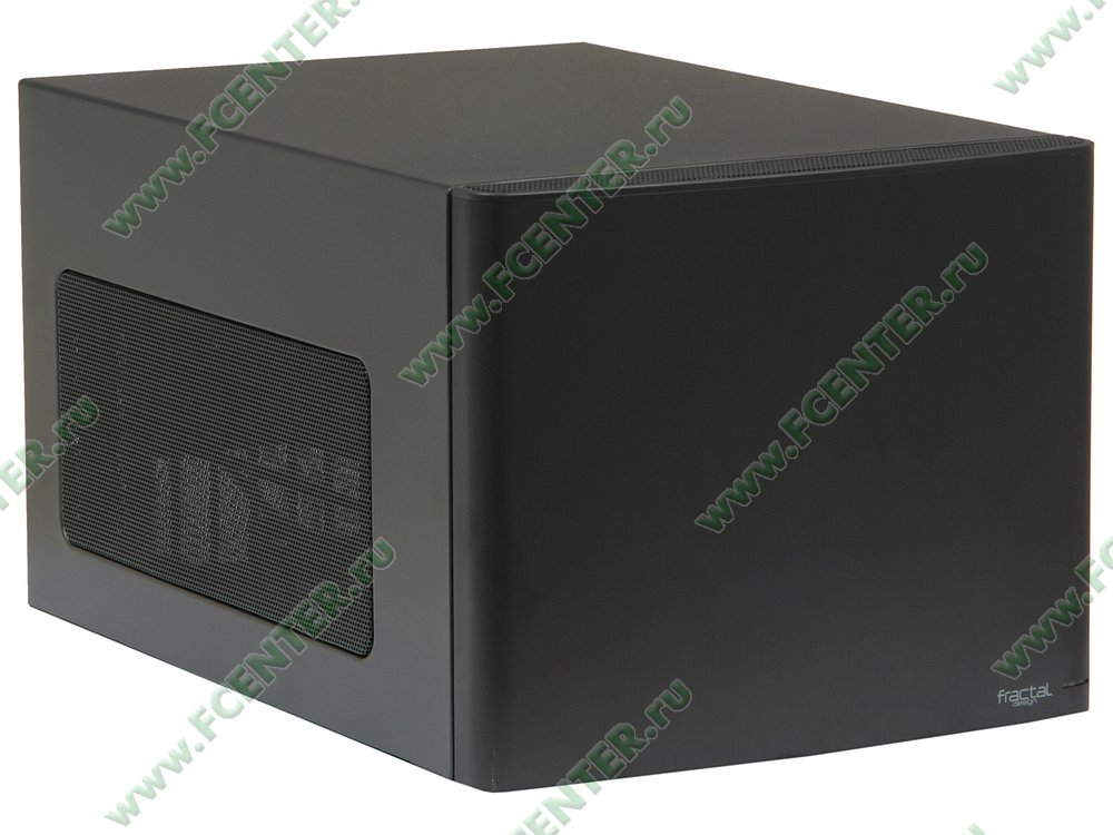 Корпус Корпус Desktop Fractal Design "Node 304" FD-CA-NODE-304-BL, mini-ITX, черный. Вид спереди 1.