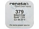 Батарейка Батарейка Renata "379" 1.55В SR521SW. Коробка 2.