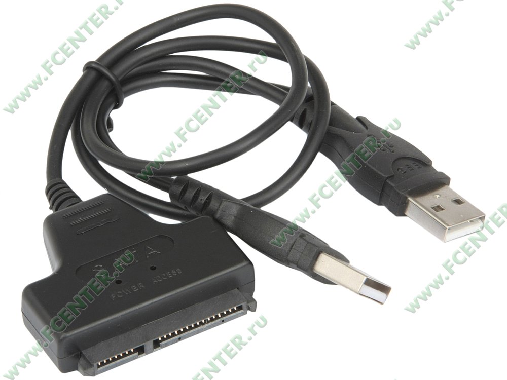 Кабель-переходник Кабель-переходник USB2.0->SATA ORIENT "UHD-300". Вид спереди.