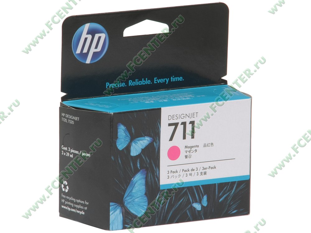 Комплект картриджей Комплект картриджей HP "711" CZ135A. Коробка.
