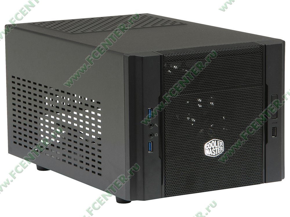 Корпус Корпус Desktop Cooler Master "Elite 130" RC-130-KKN1, mini-ITX, черный. Вид спереди 1.