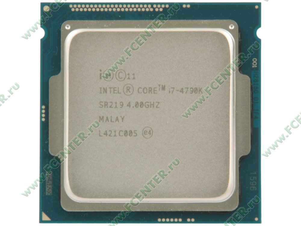 Процессор Intel "Core i7-4790K" Socket1150. Вид сверху.