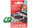 Накопитель USB flash 64ГБ SanDisk "Cruzer Blade" SDCZ50-064G-B35, черно-красный