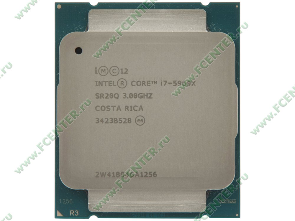 Процессор Intel "Core i7-5960X" Socket2011-v3. Вид сверху.