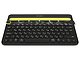 Клавиатура Клавиатура Logitech "k480 Bluetooth Multi-Device Keyboard" 920-006368, 79+3кн., беспров., черно-серый. Вид спереди.