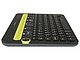 Клавиатура Клавиатура Logitech "k480 Bluetooth Multi-Device Keyboard" 920-006368, 79+3кн., беспров., черно-серый. Вид сбоку.