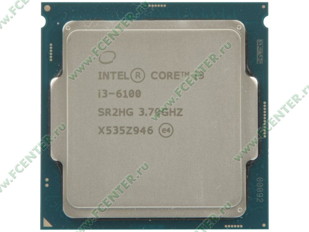 Процессор Intel "Core i3-6100" Socket1151. Вид сверху.