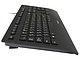 Клавиатура Клавиатура Logitech "k280e Comfort Keyboard", 102+1кн., водостойкая, черный. Вид сбоку.