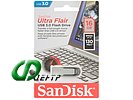 Накопитель USB flash 16ГБ SanDisk "Ultra Flair" SDCZ73-016G-G46, серебр.-черный