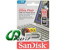 Накопитель USB flash 64ГБ SanDisk "Ultra Flair" SDCZ73-064G-G46, серебр.-черный