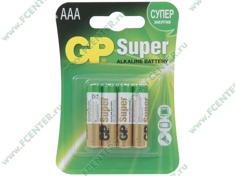 Батарейка Батарейка GP "Super GP24A-2CR4" 1.5В AAA. Коробка.