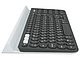 Клавиатура Клавиатура Logitech "K780 Multi-Device" 920-008043, беспров., черный. Вид сбоку.