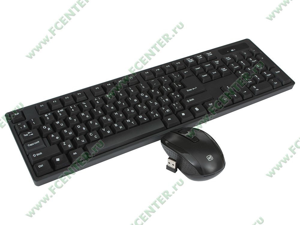 Комплект клавиатура + мышь Комплект клавиатура + мышь Defender "C-915 #1" 45915, беспров., черный. Вид спереди 1.