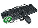 Комплект клавиатура + мышь Microsoft "Wired Desktop 600" 3J2-00015, водост., черный