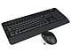 Комплект клавиатура + мышь Комплект клавиатура + мышь Microsoft "Wireless 3050 Desktop" PP3-00018, беспров., черный. Вид спереди 1.