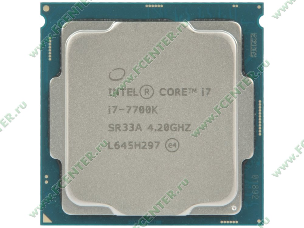 Процессор Процессор Intel "Core i7-7700K". Вид сверху.