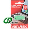 Накопитель USB flash 32ГБ SanDisk "Cruzer Blade" SDCZ50C-032G-B35GE, зеленый