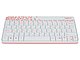 Комплект клавиатура + мышь Комплект клавиатура + мышь Logitech "MK240 Nano" 920-008212, беспров., бело-красный. Вид спереди 2.