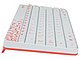Комплект клавиатура + мышь Комплект клавиатура + мышь Logitech "MK240 Nano" 920-008212, беспров., бело-красный. Вид сбоку.