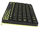 Комплект клавиатура + мышь Комплект клавиатура + мышь Logitech "MK240 Nano" 920-008213, беспров., черно-зеленый. Вид сбоку.