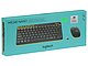 Комплект клавиатура + мышь Комплект клавиатура + мышь Logitech "MK240 Nano" 920-008213, беспров., черно-зеленый. Коробка.