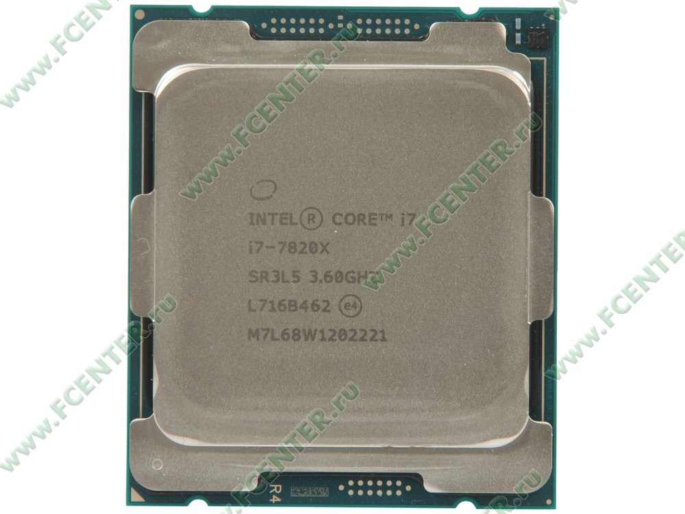 Процессор Intel "Core i7-7820X" Socket2066. Вид сверху.