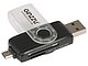 Картридер MicroUSB OTG/USB3.0 Ginzzu "GR-589UB". Вид сбоку.