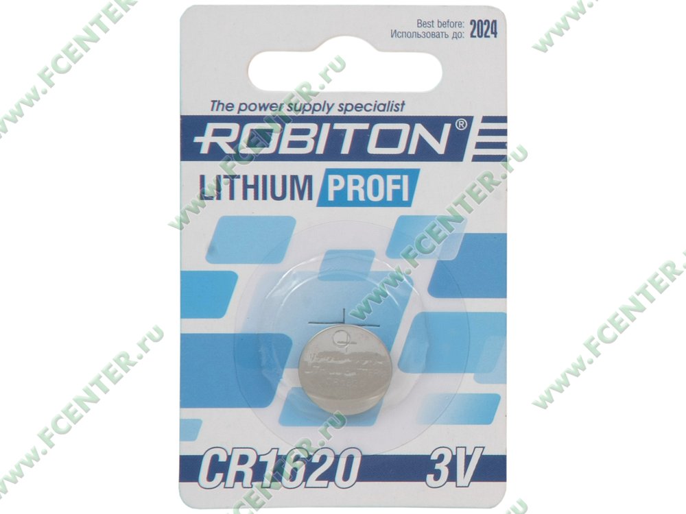 Батарейка Батарейка Robiton "R-CR1620-BL1" 126-744, 3.0В CR1620. Коробка.