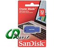 Накопитель USB flash 32ГБ SanDisk "Cruzer Blade" SDCZ50C-032G-B35BE, синий