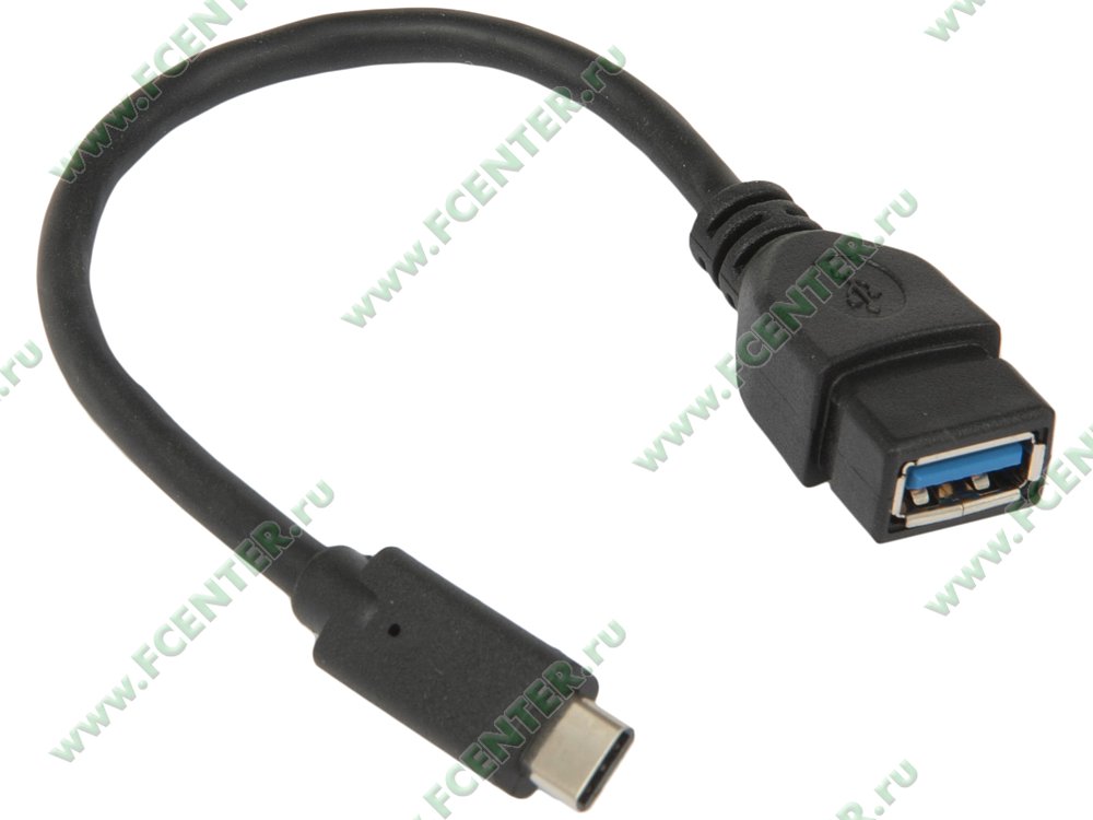 Кабель USB OTG Gembird "Cablexpert A-OTG-CMAF3-01". Вид спереди.
