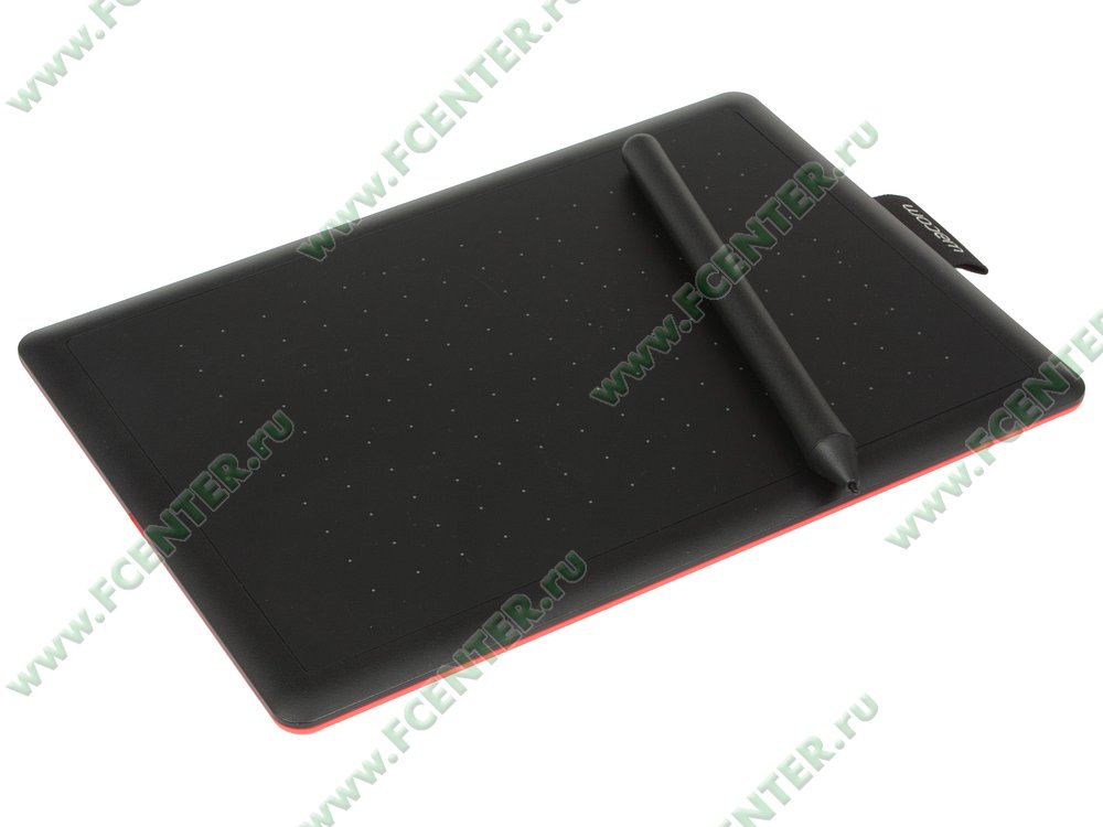 Графический планшет Граф. планшет WACOM "Creative Pen Tablet Small" CTL-472-N, 2540линий/дюйм, 2048градаций, черно-красный. Вид спереди.