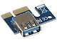 Переходник PCI-E x1->PCI-E x16 Espada "EPCIeKit02". Компонент 2 - вид спереди.