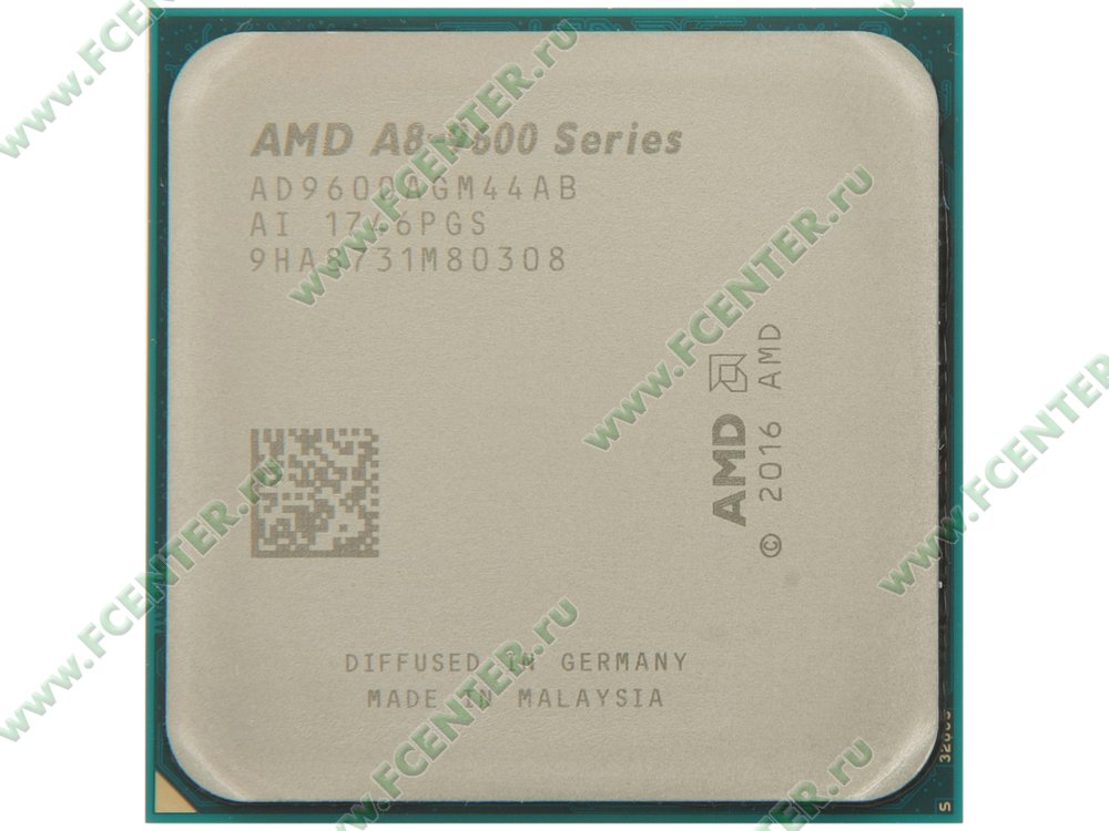 Процессор Процессор AMD "A8-9600" AD9600AGM44AB. Вид сверху.
