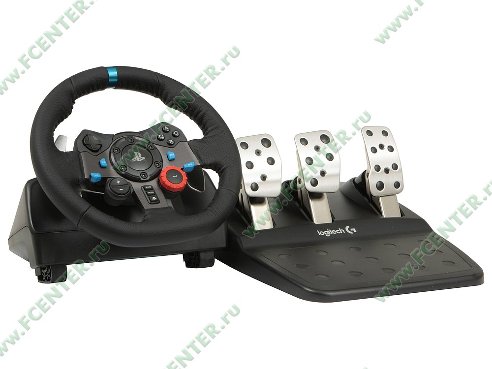Руль Руль Logitech "G29 Racing Wheel" 941-000112 с педалями для PC/PlayStation. Вид спереди 1.
